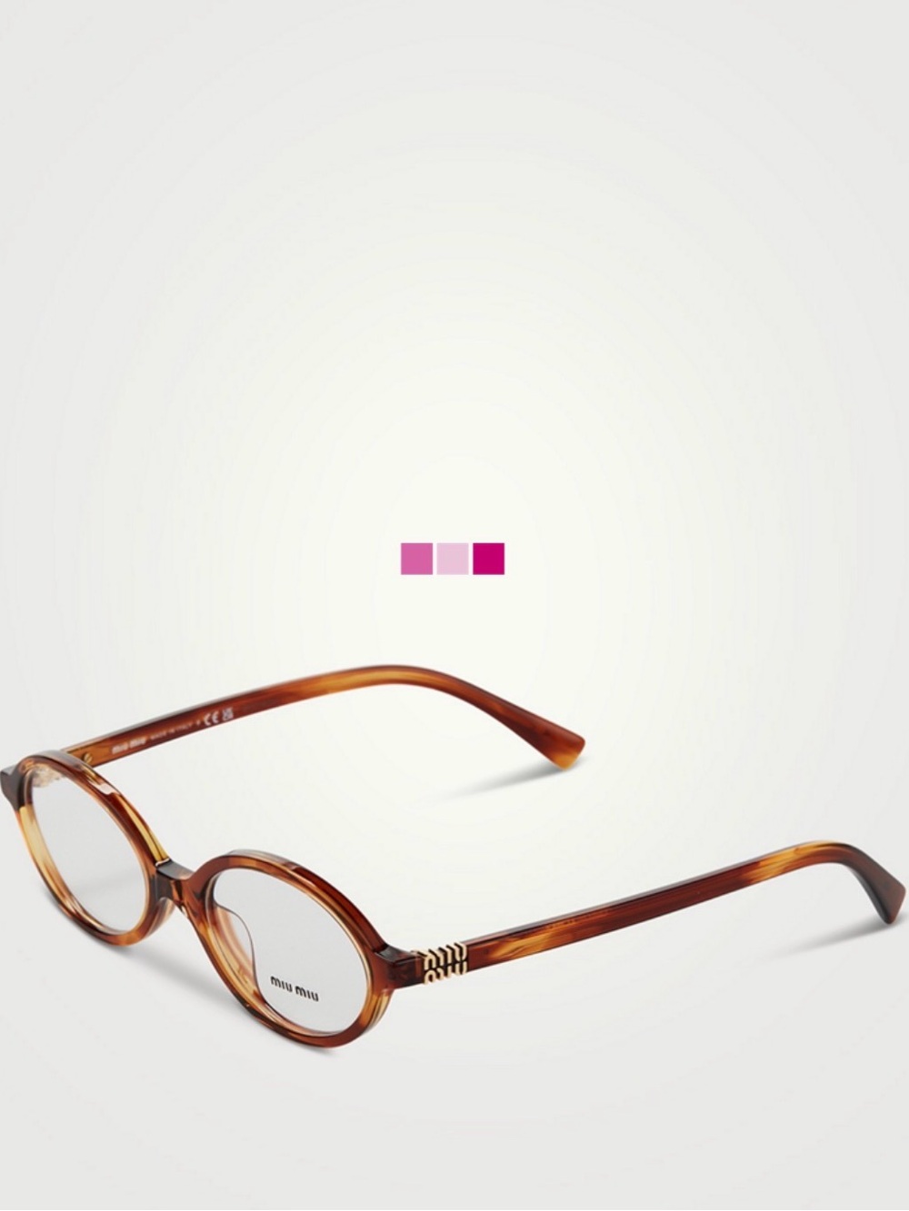 Miu Miu Women’s Tortoiseshell Round Glasses - Brown
